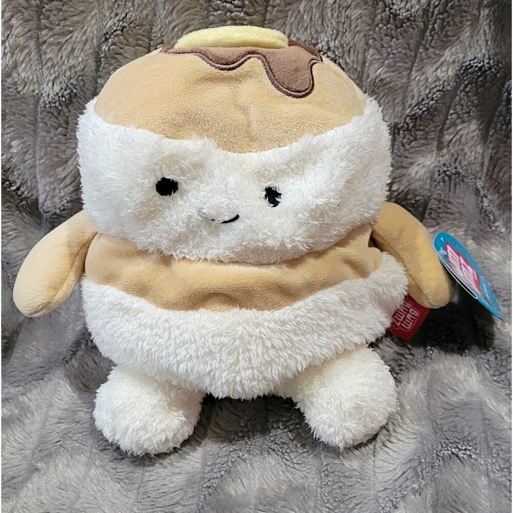 Bum Bumz Pattie Stack Pancakes Breakfast Plush Stuffed Toy 7" NWT